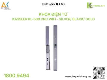 Khóa điện tử Kassler KL-538 CNC Wifi - Silver/ Black/ Gold